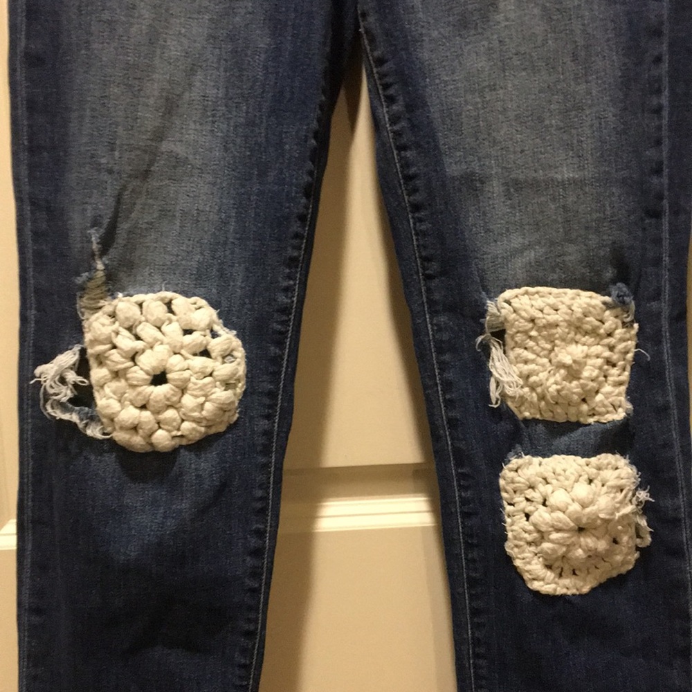 NWOT! Willow+Root crocheted The MOM fit ultra HIGH RISE High waist jeans size 26 - Picture 4 of 12